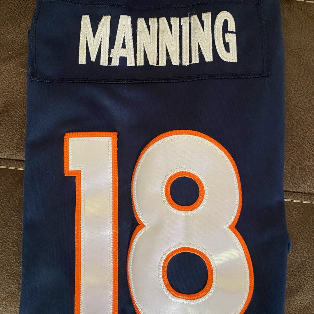 Original BRONCOS Peyton Manning STITCHED Lettering